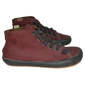 Camper Peu Rumbo Sneakers Women's 37 / US 7 Burgundy Red High Top‎ Boot Shoes